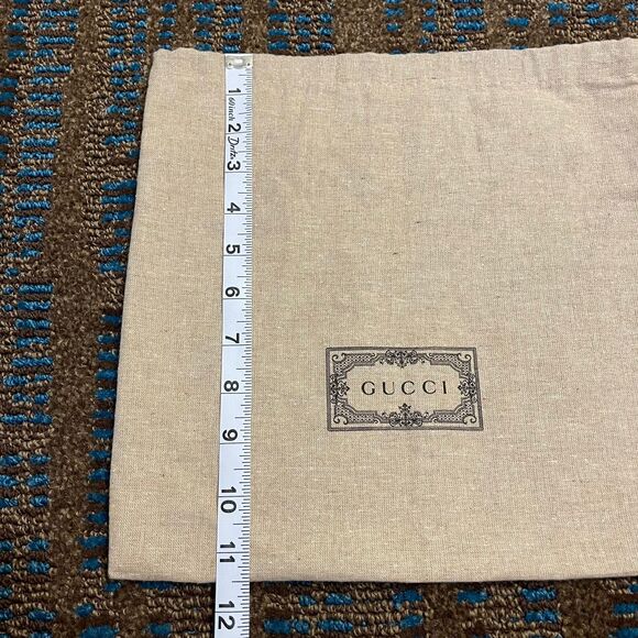 Gucci Tan Linen Luxury Drawstring Pouch Canvas Dust Bag - Picture 7 of 7
